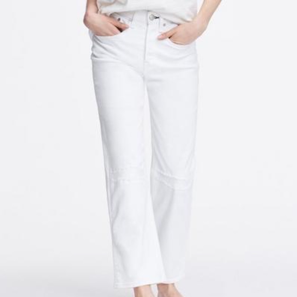 Vintage Rag & Bone Vintage white denim Maya ankle straight leg jeans